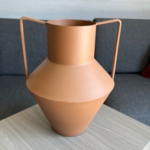 Terracotta Metal Handled Vase